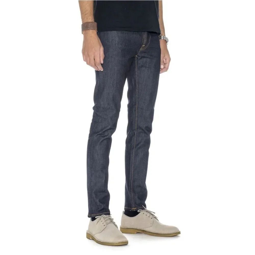 Nudie Grim Tim Dry Open Navy Jeans | W32/L34